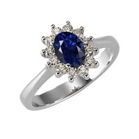 Anello Gazzola Gioielli Donna in Oro bianco Zaffiro 0.93 Ct AN-2851-8-1-13-Z-OV-T7X5-G-SI - AN-2851-8-1-13-Z-OV-T7X5-G-SI